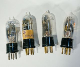 4 Matched British 4239 - A - Western Electric 239 - A Equivalent Audio Tubes