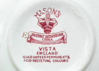Vintage Masons Pink Vista Cream Soup Bowl 4