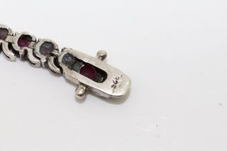 A Pretty Vintage Sterling Silver 925 Ruby Tennis Bracelet 14088 5