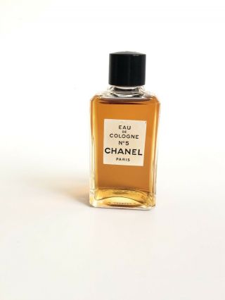 Vintage Chanel No 5 Eau De Cologne Splash Bottle Full