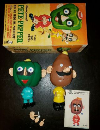 Vintage 1966 Hasbro Pete The Pepper With His Friend Mr Potato Head Box