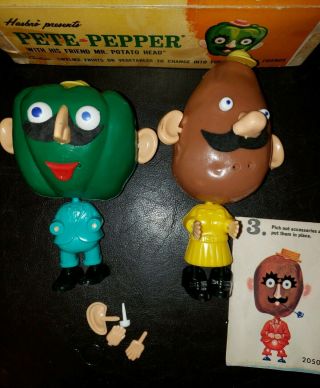 Vintage 1966 Hasbro Pete The Pepper With His Friend Mr Potato Head Box 2