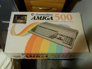 Commodore Amiga 500 Ntsc Gotek And External Floppy Drive With