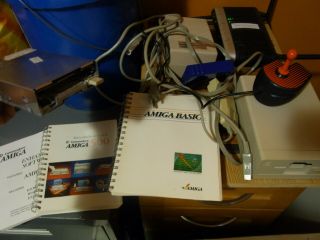 Commodore Amiga 500 NTSC Gotek and External Floppy Drive with 3