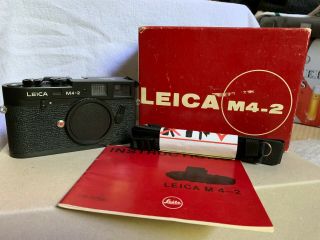 Leica M4 - 2 Black Chrome Rangefinder Camera,  Boxed