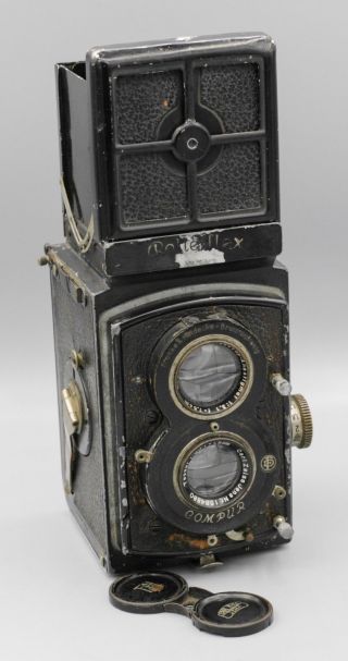 Rollei Rolleiflex Standard Model 622 120 Film Tlr Camera Tessar 7.  5cm F3.  5 Lens