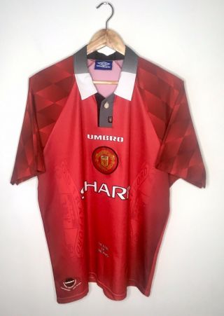 Vtg Umbro Manchester United 1996/98 Home Shirt Trikot Maglia Soccer Sharp Size L