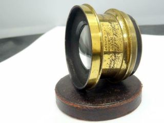Dallmeyer No 1 A Wide Angle Rectilinear Lens Wheel Aperture 200 - 30 Brass Body
