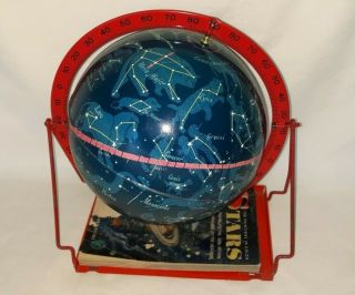 Vintage Tin Litho Instructional Globe Stars Constellation W/ Book $39.  99