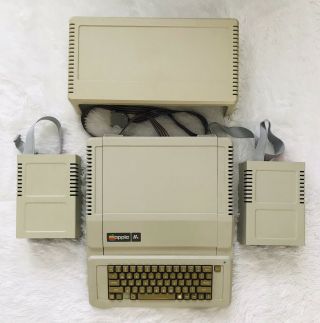 Apple 2e Apple Iie Computer Floppy Disk Drives & Shelf For Monitor To Sit On