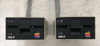 Apple 2e Apple IIe Computer Floppy Disk Drives & Shelf for Monitor to Sit On 6