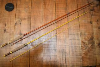 2 Vintage Wright Mcgill Fly Rods - 7’ 4 - 5wt And W&m Featherlight Mlwff 6 ½’ 6 Wt