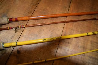 2 Vintage Wright McGill Fly Rods - 7’ 4 - 5wt and W&M Featherlight MLWFF 6 ½’ 6 wt 3