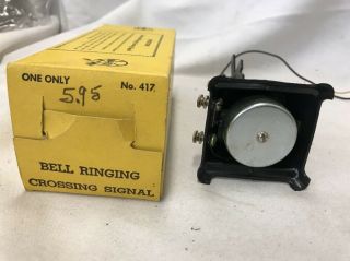 Vintage Louis Marx Bell Ringing Crossing Signal 417w/box (7C) 5
