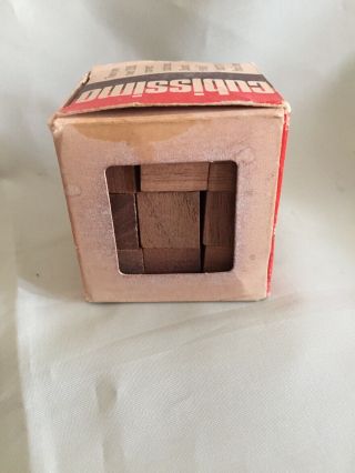 Vintage Wooden Puzzles,  Cube And Pagoda 4