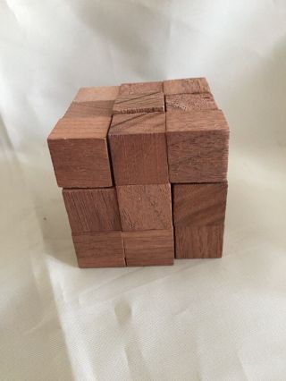 Vintage Wooden Puzzles,  Cube And Pagoda 5