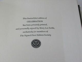 Celebration,  Mary Lee Settle.  Franklin Library Signed First Edition 1986 4