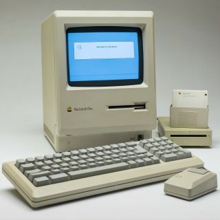 Apple Macintosh Plus M0001A Computer with Box and System Disks 3