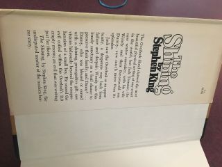 The Shining Stephen King 1977 1st Edition First Print R49,  Dust Jacket