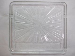 Vintage Jennair Tappan Square Starburst Glass Plate Tray 15 - 1/8 " X 13 - 5/8 " 11/16