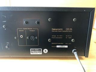 Nakamichi CR - 7A Discrete Head Cassette Deck.  Collector 6