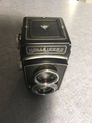 Rollei Rolleicord III Model K3B with Xenar 75mm f3.  5 with case.  1950 to 53 3