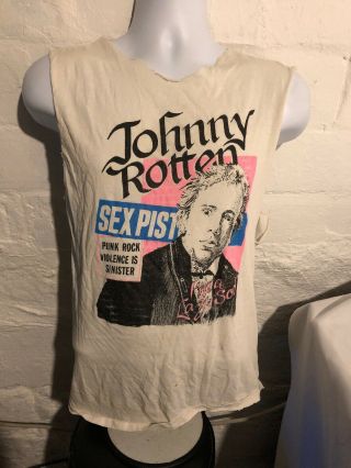 Vintage Sex Pistols Johnny Rotten T Shirt Punk Rock Skateboarding Rock N Roll