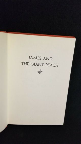 James And The Giant Peach Roald Dahl 1972 Borzoi Alfred Knopf Hard cover 4