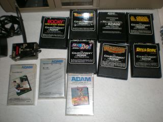 COLECO ADAM Colecovision Home Computer,  Keyboard,  Software,  7 Games & Manuals 2