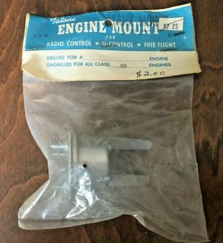 Vintage Tatone.  09 Engine Mount Undrilled Rc Model Airplanes Nos W Tank