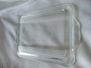 Vintage Pyrex 503 - C Refrigerator Dish Replacement Lid Only Clear Glass Ribbed