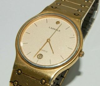 Vintage Seiko Lassale Quartz Gold Tone 9552 - 7009 Watch