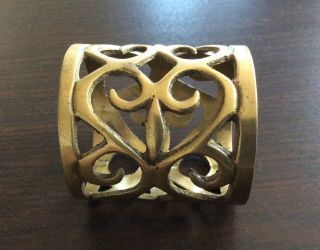 Set Of (9) Vintage Brass Napkin Rings Holders 1 5/8” H X 1 1/2” Dia