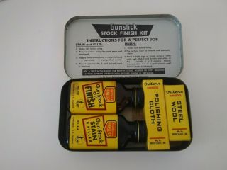 Vintage Outers Gunslick Stock Finish Kit In Tin For Shotgun,  Rifle