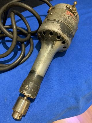 Vtg Electric Dumore Model 8 H Hand Grinder Drill Chuck Wisconsin Usa 18000 Rpm