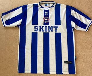 Brighton & Hove Albion 2002 Errea Football Shirt Vintage Skint Soccer Top