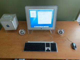 Apple Power Mac G4 Cube,  Lcd Studio Display,  Speakers,  Pro Keyboard & Mouse