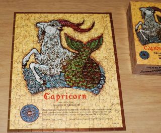 Vintage Milton Bradley Puzzle 1970 Astrology Capricorn Complete