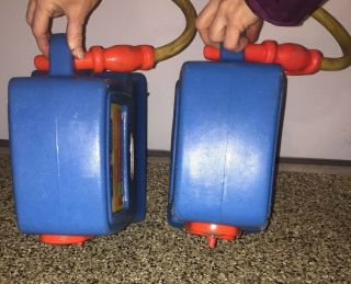 SET Of 2 TWO 1980 ' s Vintage Little Tikes Tall Toy Gas Pumps For Cozy Coupe Car 5