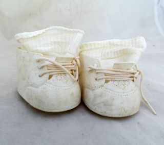 Vtg Cabbage Patch Kids Doll Clothing Accessory White Tennis Sneaker Shoes