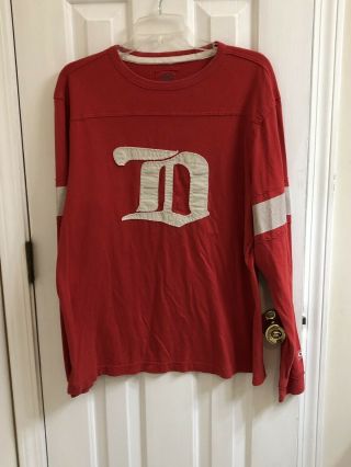 Mens Vintage Ccm Nhl Detroit Red Wings Classic Long Sleeve Shirt Medium