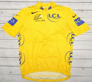 Tour De France 2009 - Lcl Yellow - Nike - Vintage Short Sleeve Men 