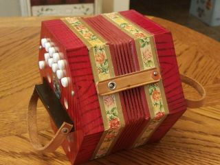 Vintage Concertina Accordion Squeeze Box Made In German Democratic Republic