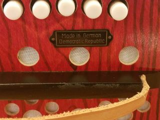 Vintage Concertina Accordion Squeeze Box Made in German Democratic Republic 6
