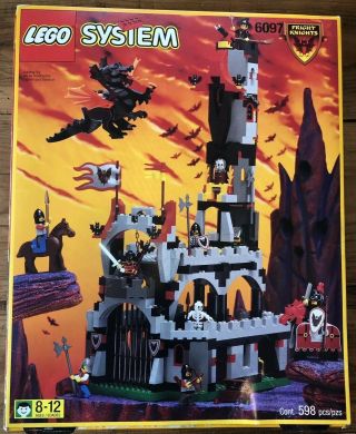 Lego Vintage Castle 6097 Night Lord’s Castle Box And Instructions Only