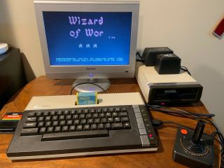 Atari 800 Xl Home Computer Two Games,  Ac Adapter,  Video Cable