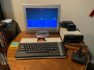 Atari 800 XL Home Computer Two Games,  AC Adapter,  Video Cable 3