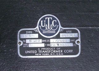 UTC LS - 55 Output Transformer - Early Black Cast Case 2