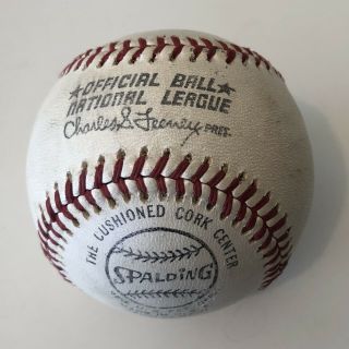 Vintage Charles S.  Feeney Nl President Spalding Baseball National League 70s Onl