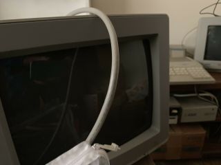 Atari 1040st computer set up,  includes 2 monitors,  external floppy,  hard drives 5